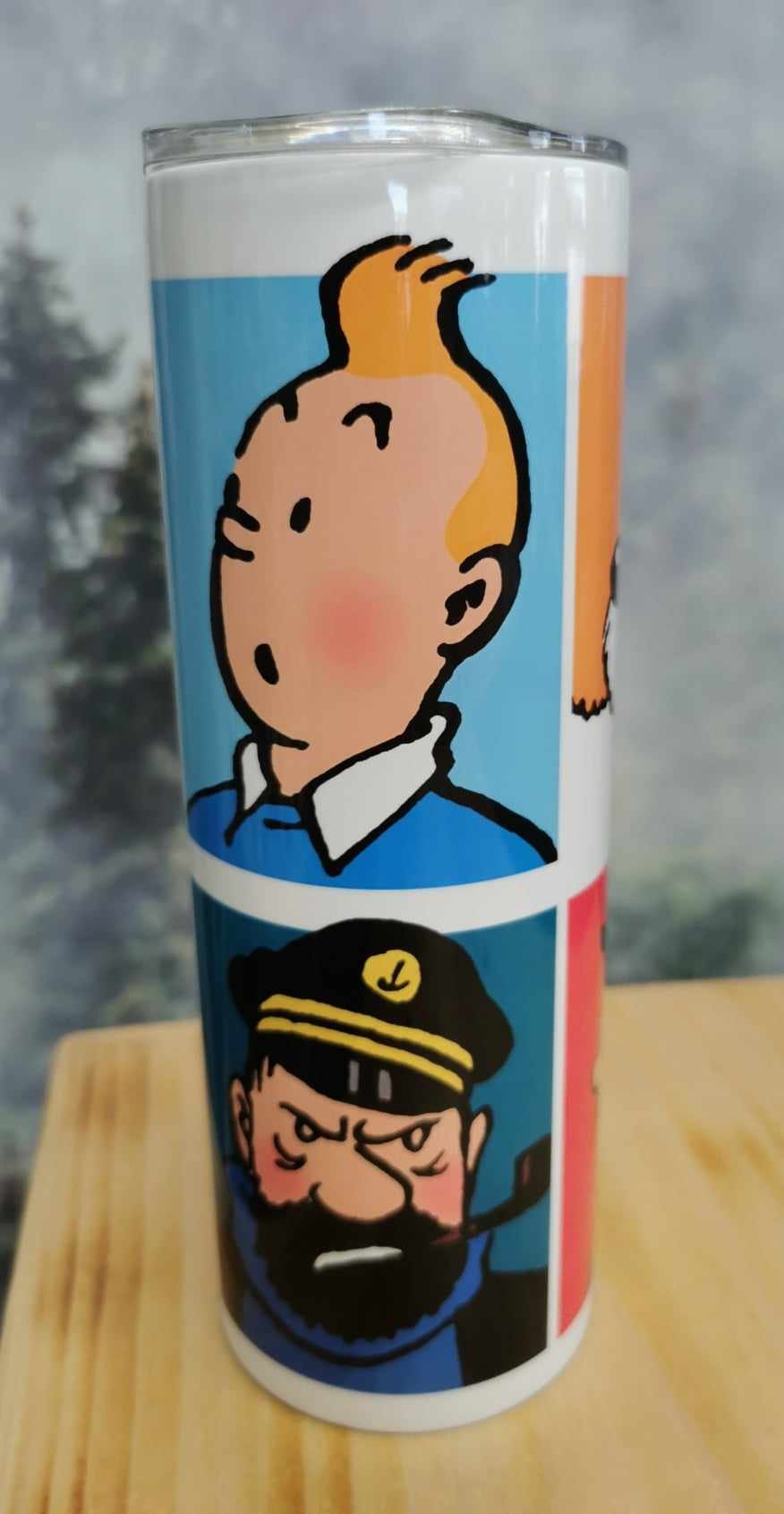 Gourde isotherme 20 Oz. - Tintin, Milou, capitaine Haddock - Professeur Tournesol